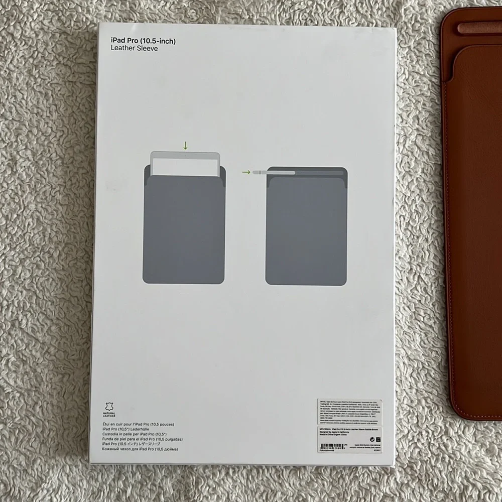 10.5” iPad Pro leather Sleeve in Saddle Brown
